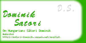 dominik satori business card