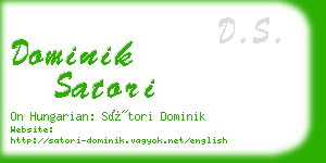 dominik satori business card